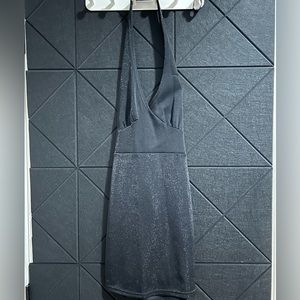 Backless and Black Halter Top Dress